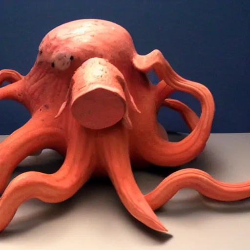 Image similar to sculpture of a pig - octopus, work in progress, neo - expressionism