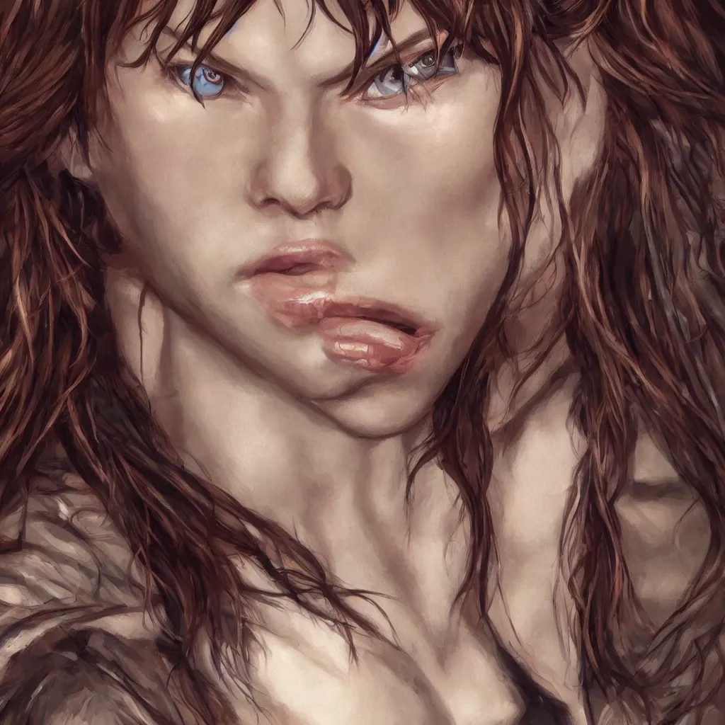 Prompt: Milla Jovovich, highly detailed, digital fantasy character, painted portrait, artstation, illustration