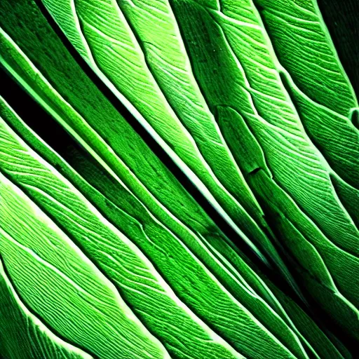 Image similar to abstract art of healthy leaves and plants, dark green and light green