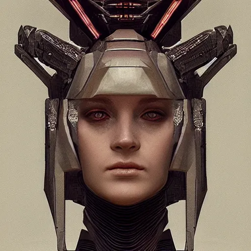 Prompt: symmetry, headpiece, portrait of an extraterrestrial creature, renaissance style, star wars character, volumetric lights, sci - fi, blade runner, trending on artstation, sharp focus, studio photo, intricate details, highly detailed, by greg rutkowski