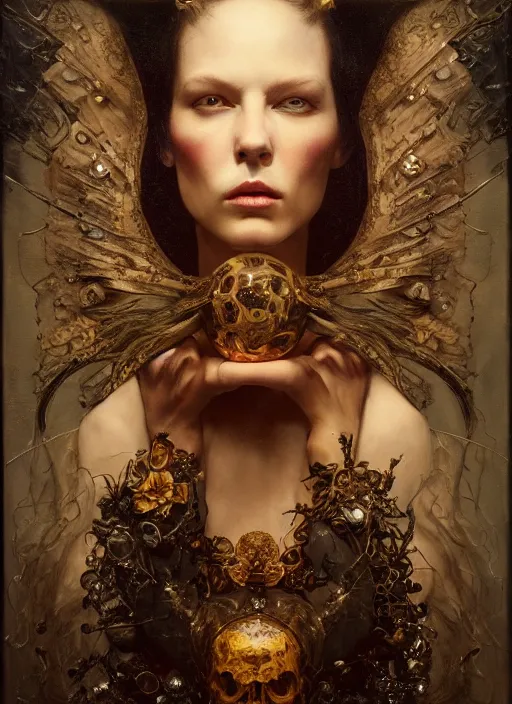 Image similar to highly detailed oil painting | very intricate | cinematic lighting | award - winning | occult magick fashion by alexander mcqueen | by roberto ferri, by tom bagshaw, by j. c. leyendecker and klimt, american romanticism, by austin osman spare, artstation, cgsociety, official art, octane