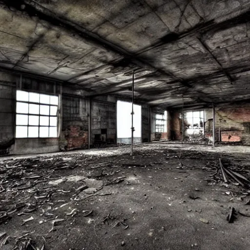 Prompt: abandoned warehouse, craigslist photo