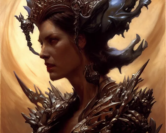 Image similar to queen of blades, throne of darkness highly detailed painting by gaston bussiere, craig mullins, j. c. leyendecker 8 k