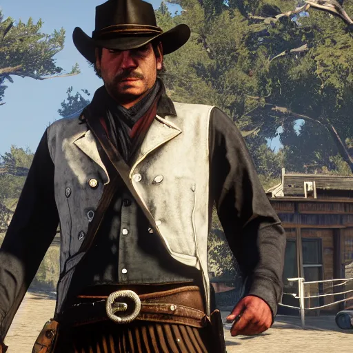 Prompt: arther morgan from red dead redemption 2 in gta 5