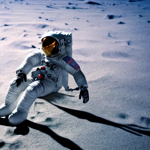 Image similar to an astronaut relaxing on the beach, dramatic lighting, cinematic, extremly high detail, photorealistic, cinematic lighting, nasa footage