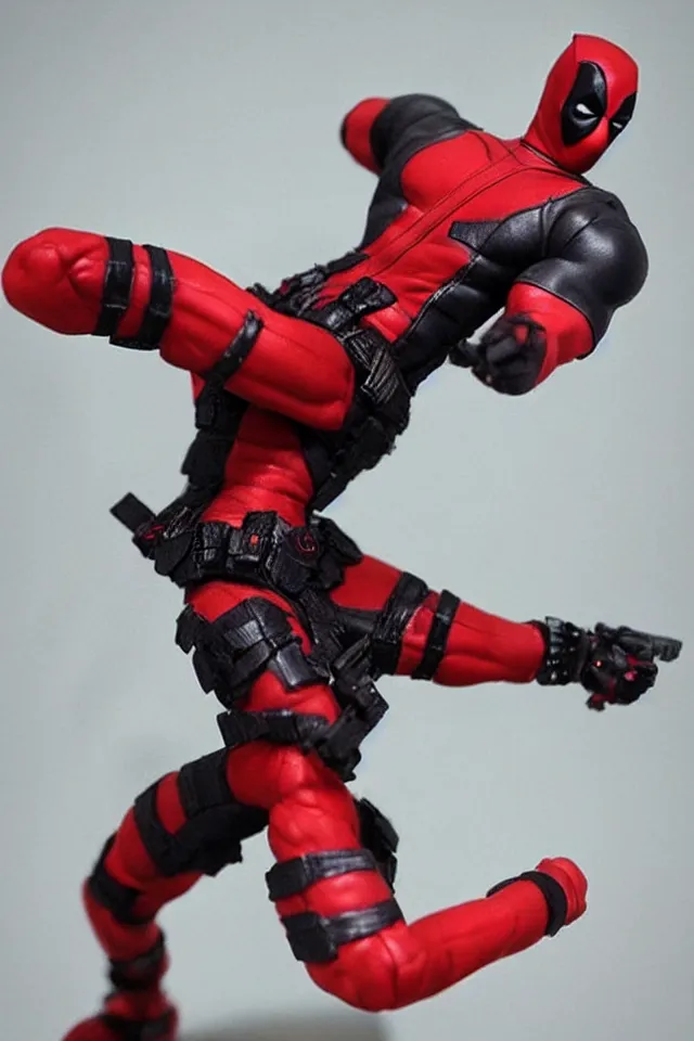 Prompt: “full length figure of Deadpool ,realistic”
