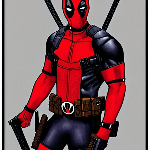 Image similar to Deadpool by Bob Ross