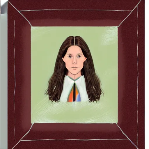 Image similar to symmetry portrait of welsh brunette student by herself in the style of brenda chamberlain