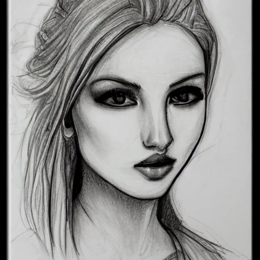 Image similar to a masterpiece 3 / 4 portrait sketch of the perfect face by monica lee