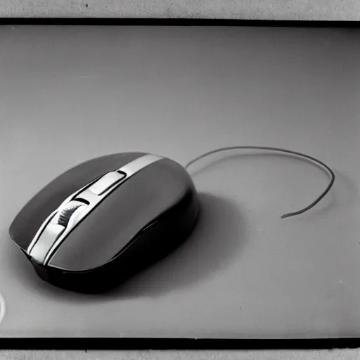 Image similar to a photo of a computer mouse, taken by a 1890s camera