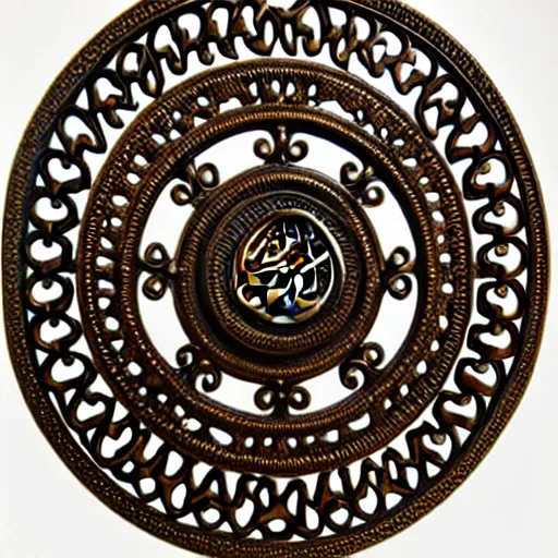 Image similar to gorgeous ornated bronze realistic detailed sacred camel wall decoration with filigree, islamic calligraphy