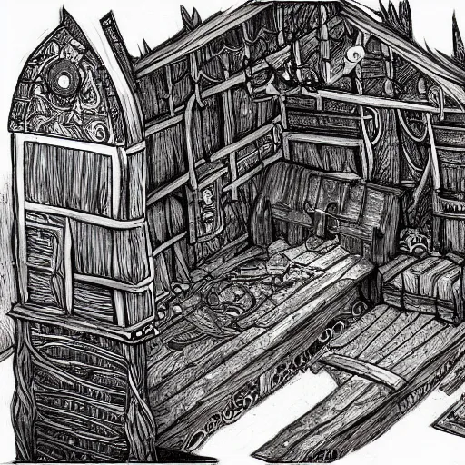 Prompt: highly detailed doodle art of scenes from the witcher fanart, detailed and intricate environment