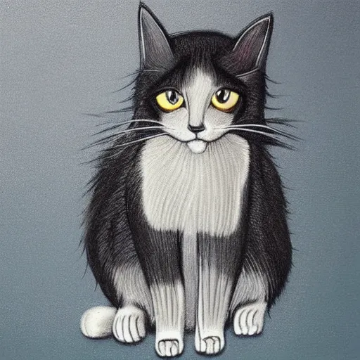 Image similar to cat with long hair and sharp nails, ori toor