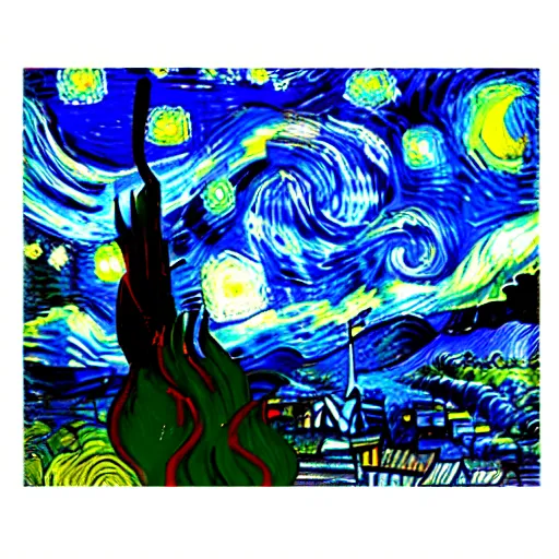 Prompt: a beautiful morning with clear sky in the style of starry night by vincent van gogh