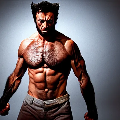 Image similar to the wolverine full body shot by yousuf karsh, golden hour, realistic, body shot, sharp focus, 8 k high definition, insanely detailed, intricate, elegant