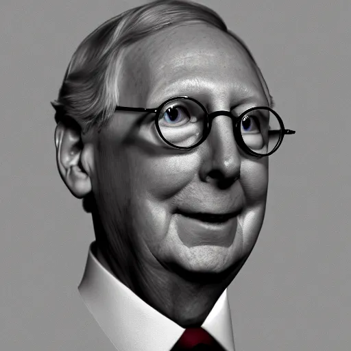 Prompt: mitch mcconnell as a turtle, 3d render