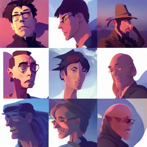 Image similar to face icon stylized minimalist michael crichton, loftis, cory behance hd by jesper ejsing, by rhads, makoto shinkai and lois van baarle, ilya kuvshinov, rossdraws global illumination