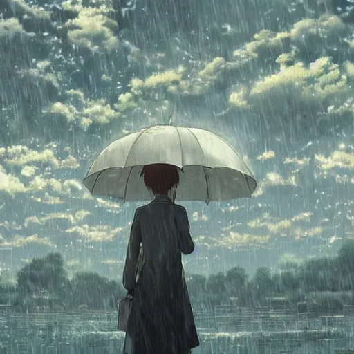 Image similar to rain, pattern, highly detailed, makoto shinkai