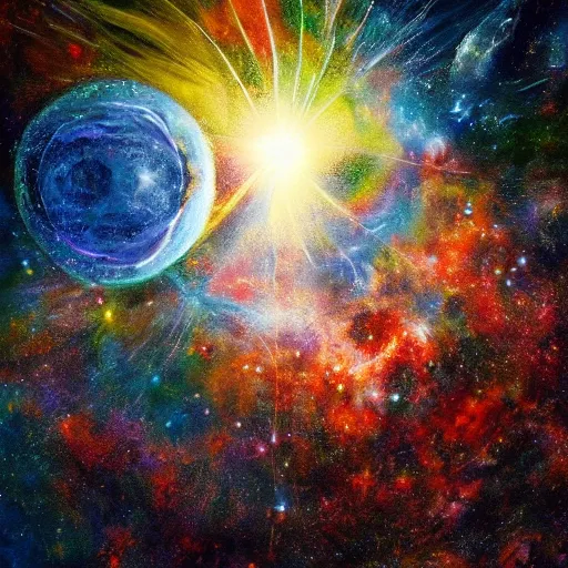 Image similar to a cosmic sphere in space, artstation hall of fame gallery, editors choice, #1 digital painting of all time, most beautiful image ever created, emotionally evocative, greatest art ever made, lifetime achievement magnum opus masterpiece, the most amazing breathtaking image with the deepest message ever painted, a thing of beauty beyond imagination or words