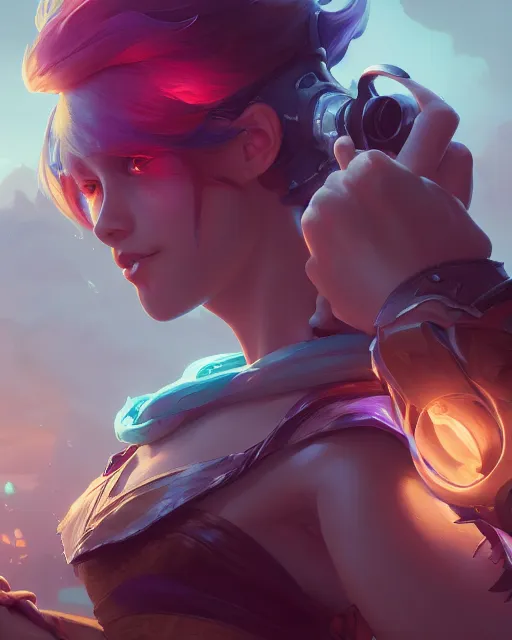 Image similar to highly detailed vfx league of legends portrait, stephen bliss, unreal engine, greg rutkowski, loish, rhads, beeple, makoto shinkai and lois van baarle, ilya kuvshinov, rossdraws, tom bagshaw, alphonse mucha, global illumination, detailed and intricate environment