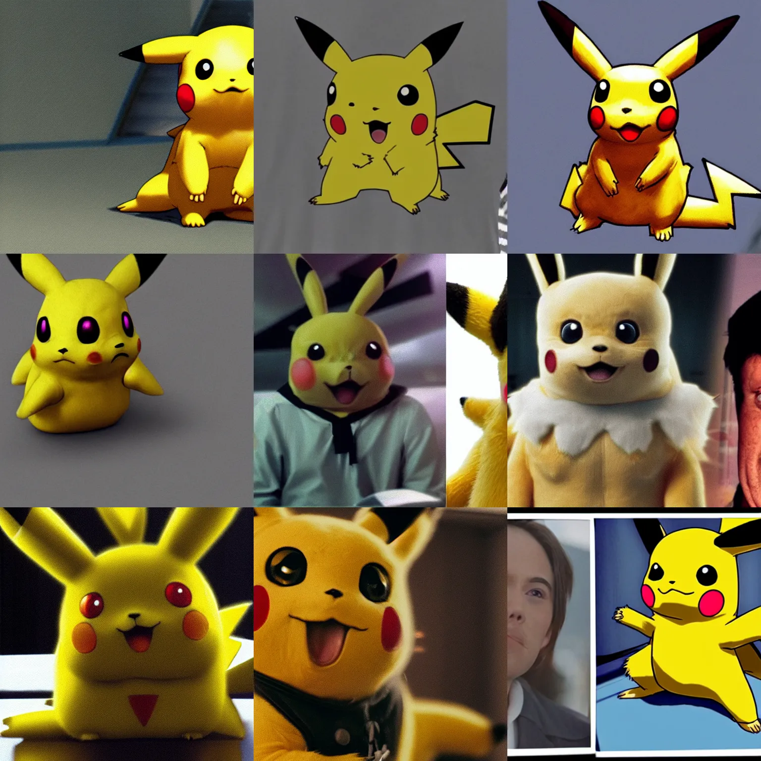 Prompt: realistic pikachu in x - files