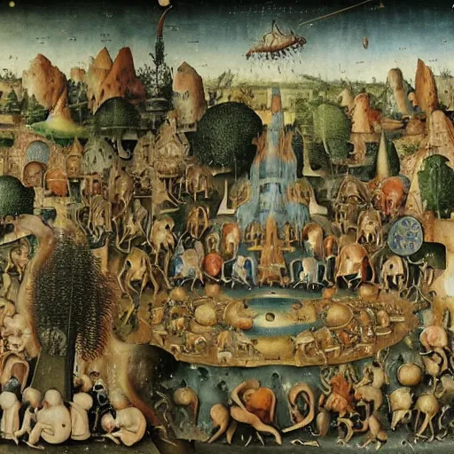 Image similar to the madness of bosch, illustrious painting, exquisitely detailed