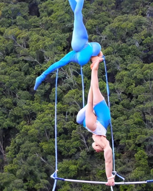 Image similar to beautiful female in aerial lyra performance, acrobat, intricate detail, electric - blue castle in the background