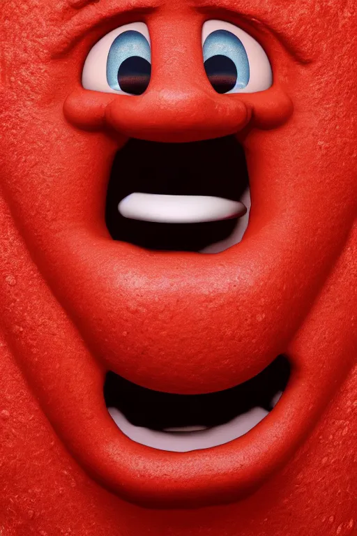 Prompt: a mugshot photograph of the kool - aid man. uhd hyperrealistic photorealisitc hyperdetailed detailed