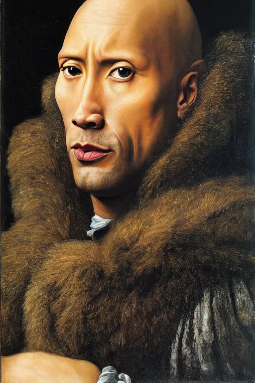 dwayne the rock johnson, renaissance 1 6 0 0 portrait | Stable ...