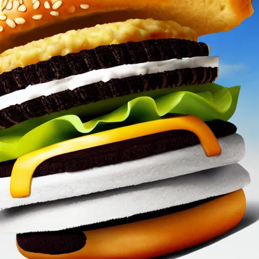 Image similar to New Mcdonalds burger the Big MacOreo - A big mag but with oreo crackers instead of a bun