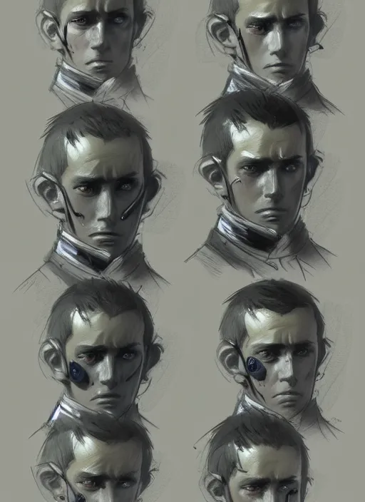 Image similar to 1 8 5 5 injured british crimean war soldier, character face study, multiple angles, directions and moods. faces only, concept art finely detailed perfect art, painted by greg rutkowski makoto shinkai takashi takeuchi studio ghibli, pinterest, cevagraf comics