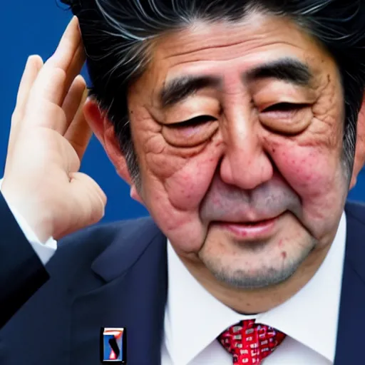 Prompt: shinzo abe being shot in the head