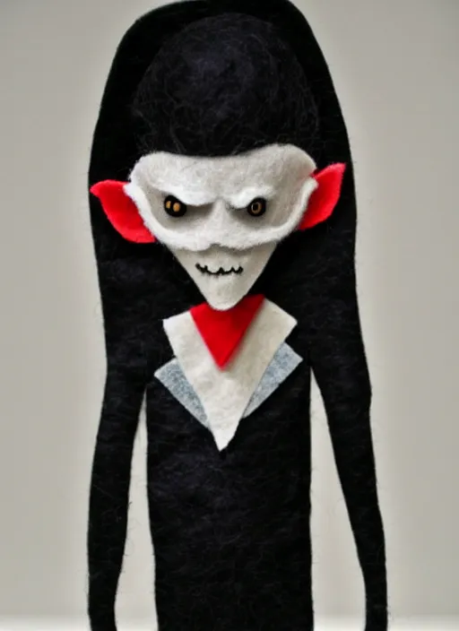 Image similar to nosferatu made from felt