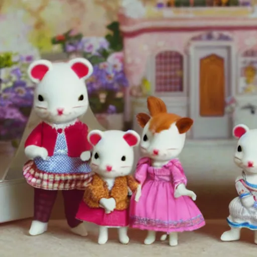 Image similar to The Sylvanian family in an empty house because everything is expensive