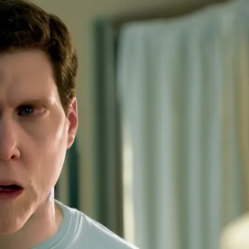 Image similar to Live Action Still of Jerma in Superbad, real life, hyperrealistic, ultra realistic, realistic, highly detailed, epic, HD quality, 8k resolution, body and headshot, film still