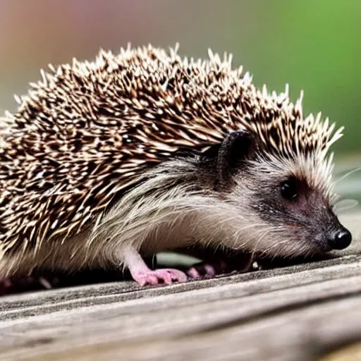 Image similar to hedgehog with spiders on its back