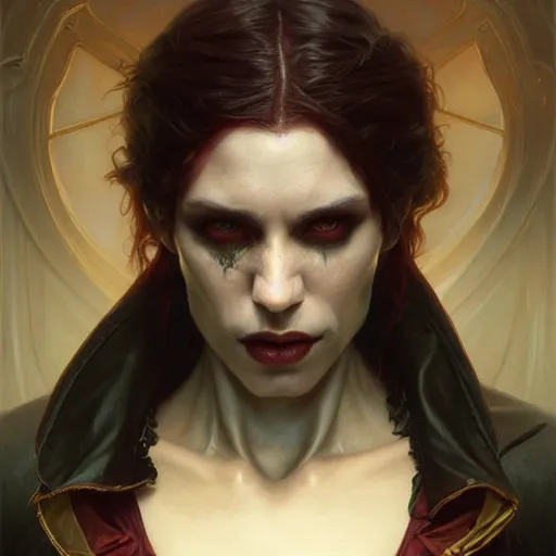 Prompt: portrait painting of joseph quinn as a vampire, ultra realistic, concept art, intricate details, eerie, highly detailed, photorealistic, octane render, 8 k, unreal engine. art by artgerm and greg rutkowski and charlie bowater and magali villeneuve and alphonse mucha