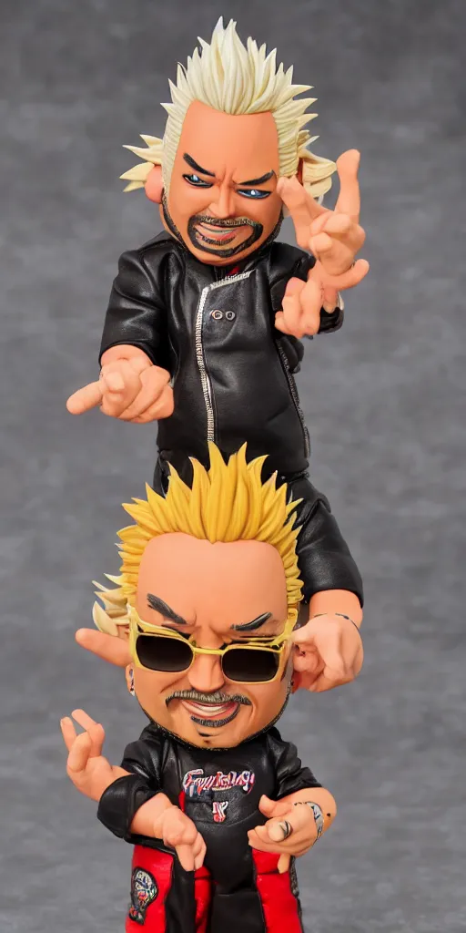 Image similar to Guy Fieri action figure, product photo, detailed, 4k