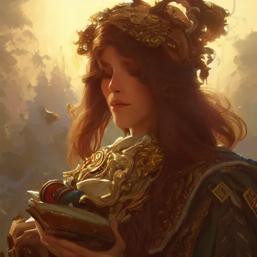 Prompt: Leif GW Persson, closeup, D&D, fantasy, intricate, elegant, highly detailed, digital painting, artstation, concept art, matte, sharp focus, illustration, hearthstone, art by Artgerm and Greg Rutkowski and Alphonse Mucha