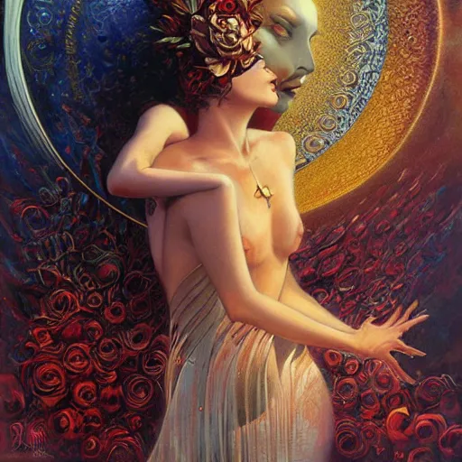 Image similar to the goddess of love, by karol bak