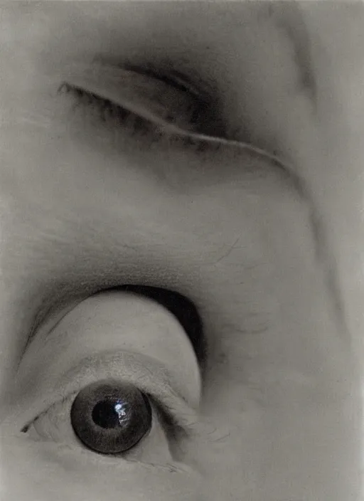 Image similar to Portrait of a eye antropomorphe, surreal photography by Man Ray
