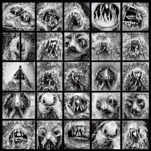 Image similar to macro photography indigenous terror 5 x 5 grid