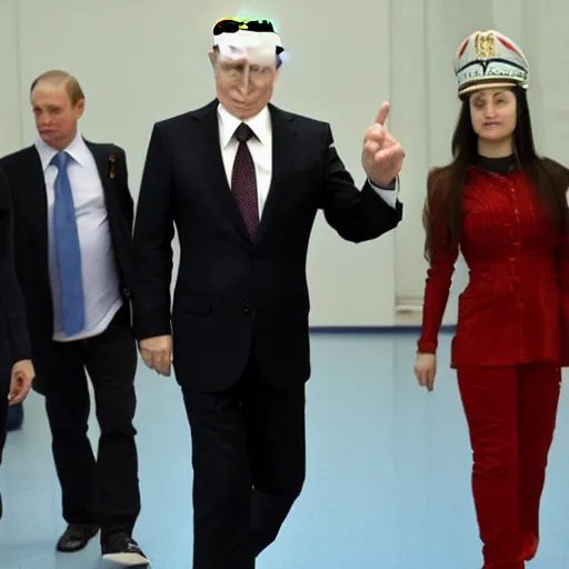 Image similar to putin teams up with a mysterious teenage putin