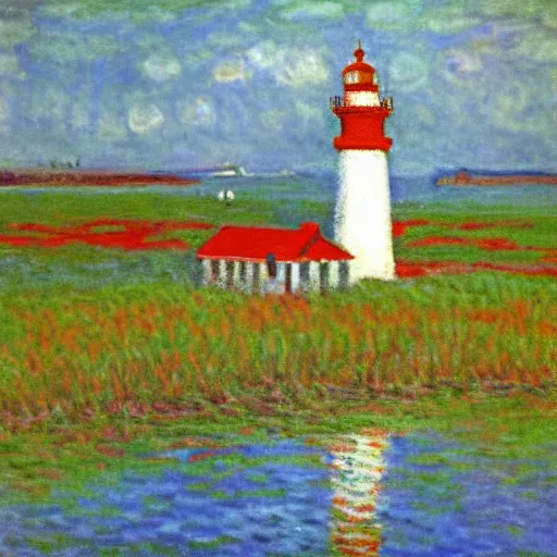 Image similar to st johns lighthouse killough painting by monet