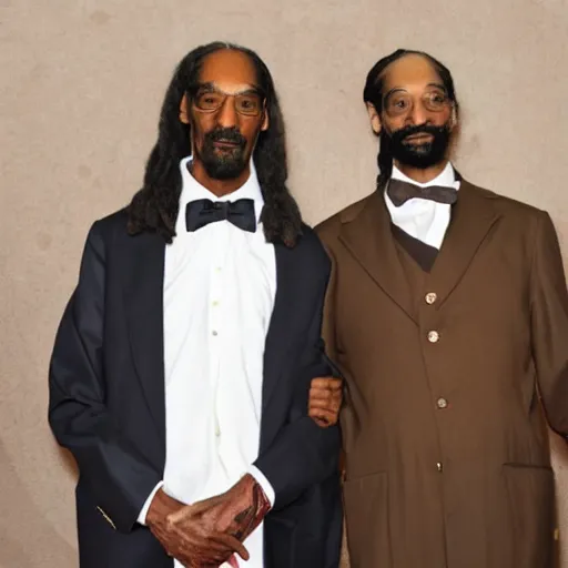 Prompt: high quality photo of snoop dog and abraham lincoln taking a picture together - n 5