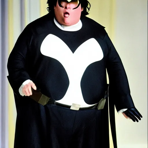 Image similar to Rosie O'Donnell as the penguin from batman