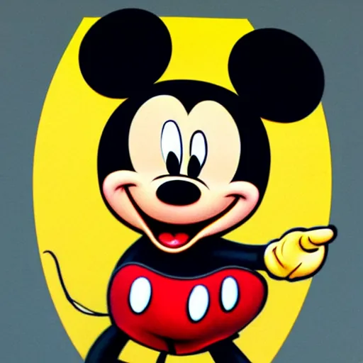 Prompt: mickey mouse caricature