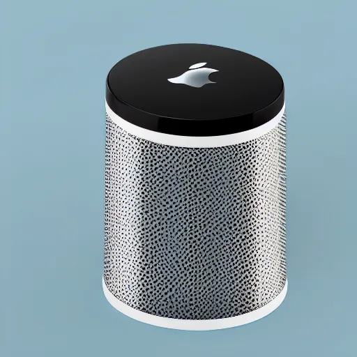 Prompt: Gorgeous trash can designed by Apple, isometric view, 4k