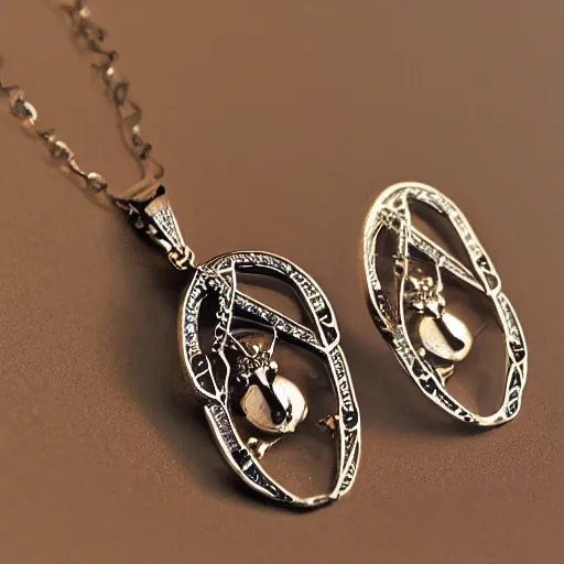 Image similar to jewelry inspired by leonardo da vinci , symmetrical, high detail, product photo