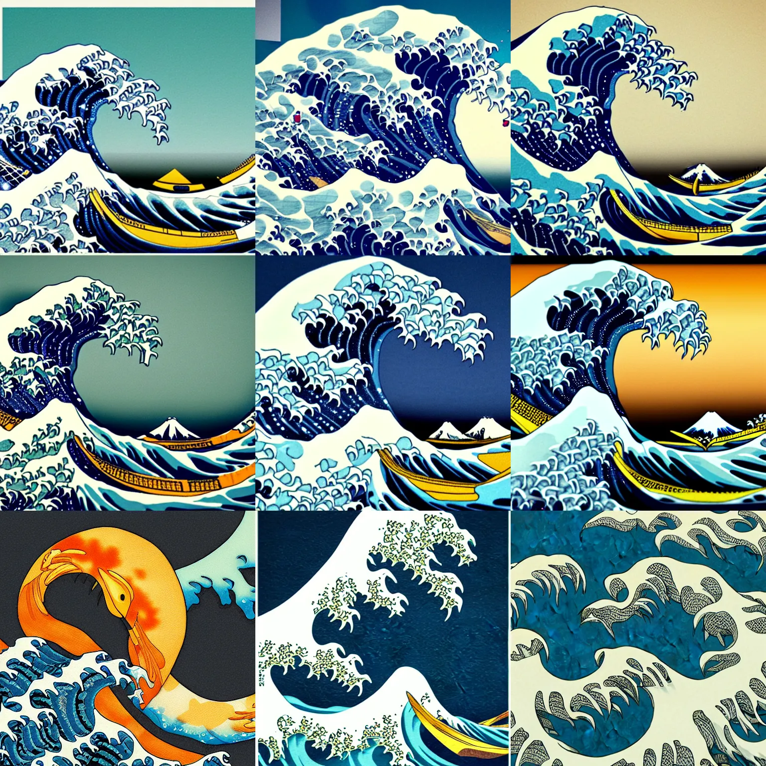 Prompt: the great wave made of koi carps, fractal artwork, detailed, trending on artstation, octane